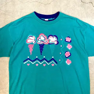 90's USA제 빈티지 POP 아이스크림 셔츠 vintage