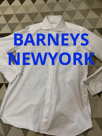 BARNEYS NEW YORK 화이트 스트라이프 셔츠