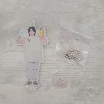 라일락 아크릴 키링 보육사 모토타카