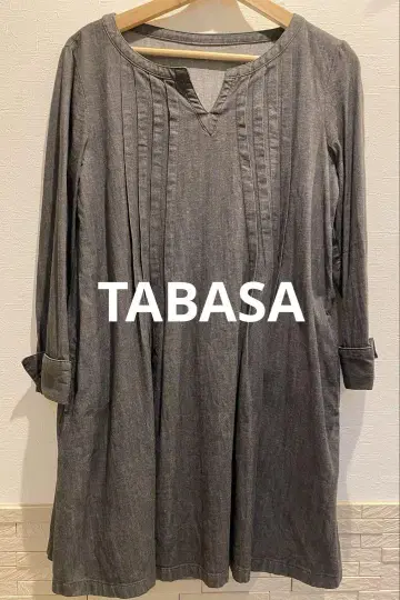 TABASA 블랙 데님 튜닉