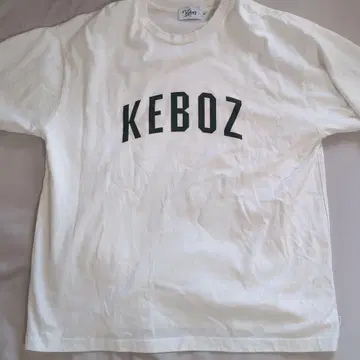KEBOZ 로고 프린트 티셔츠 XL 크림색