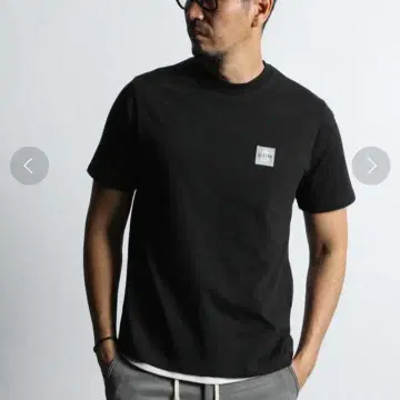 더퍼 블랙 라벨 흡습 속건성 백 보더 로고 티셔츠 M 블랙