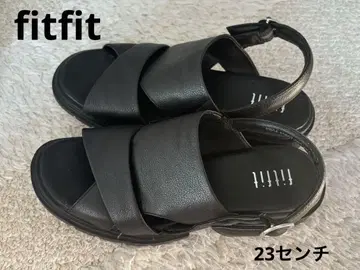 fitfit 소프트 가죽 플렉스 샌들 (블랙) 23cm