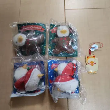 아플락 덕 봉제 인형 4종 세트 + 클리너