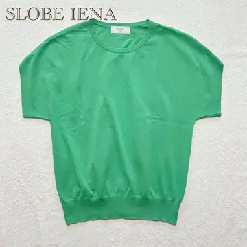 새상품급 SLOBE IENA 아이스코튼 프렌치 슬리브 풀오버 그린