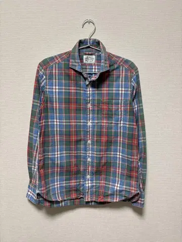 UNITED ARROWS 체크 무늬 긴팔 셔츠 S