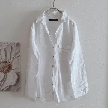 자라 ZARA BASIC 버튼 업 긴팔 셔츠 화이트 M 사이즈