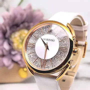 SWAROVSKI 스와로브스키 크리스탈 그램 손목시계 화이트
