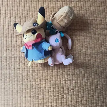피카츄 뮤우 리프 피아 봉제 인형 세트