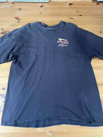 인아웃 버거 텍사스 티셔츠 백 프린트 블랙 2XL 기업 inout
