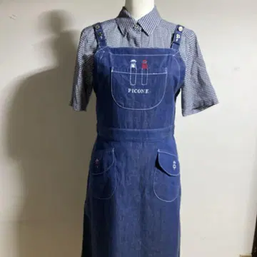 피코네 데님 점퍼 스커트 살로펫 M 사이즈