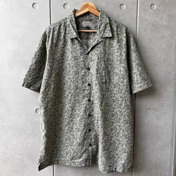 L.L.Bean 반팔 오픈 카라 프린트 셔츠