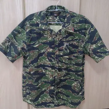 vanson 카모 패턴 반팔 셔츠 XL