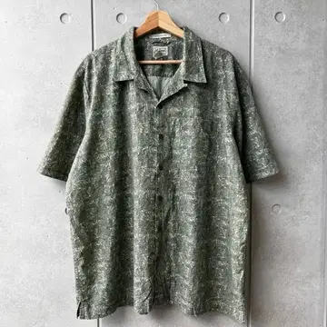 L.L.Bean 반팔 오픈 카라 프린트 셔츠