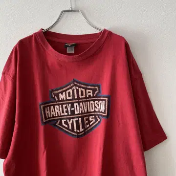 00s 할리 데이비슨 빅 엠블럼 티셔츠 2XL