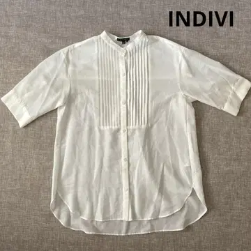INDIVI 핀턱 오버 블라우스