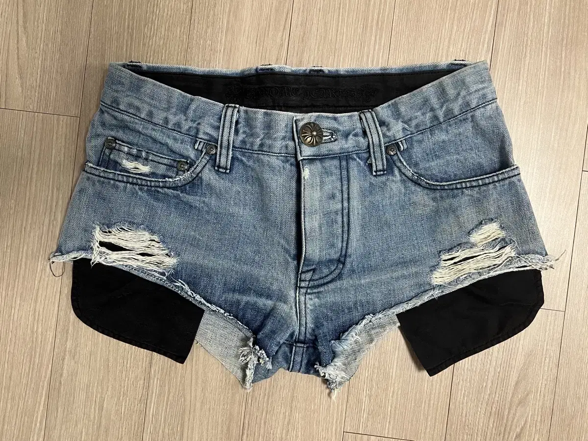 Chrome Hearts Women's Denim Shorts, Size 25