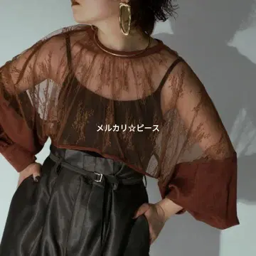 에직 Dress up 2way 볼레로 블라우스 테라코타