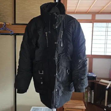 블랙 L 모즈 코트