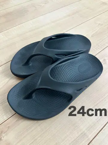 24cm OOFOS 우포스 오리지널 블랙 EU38