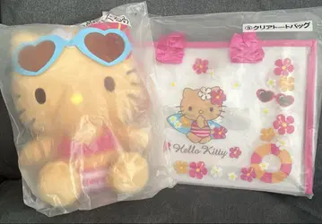 산리오 복권 일광화상 키티 봉제 인형 토트백 세트