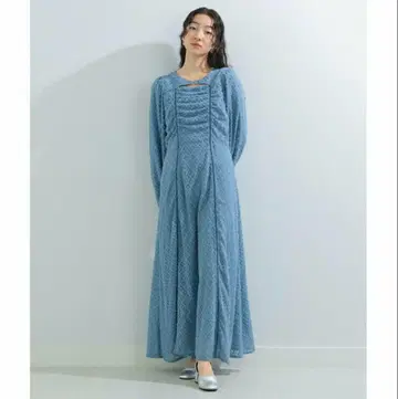 Rey BEEMS 자카드 컷 아웃 원피스