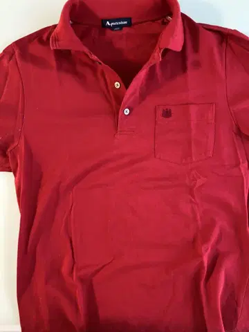 Aquascutum 빨간색 피케 셔츠 L