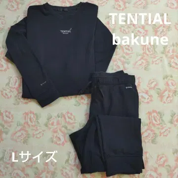 TENTIAL BAKUNE 맨투맨 긴팔 상하의 네이비