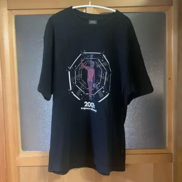 2001년 우주 여행 무비 티셔츠 남성용 S 사이즈 블랙