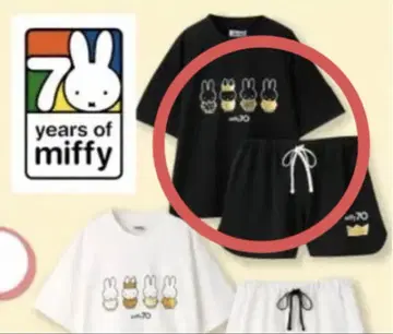 미피 70주년 기념 룸웨어 세트 아베일 블랙 검정 L 왕관