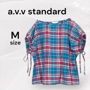 a.v.v standard 아베베 새상품급 체크 무늬 탑스 블라우스