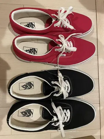반스 에라 27cm 블랙 레드 세트