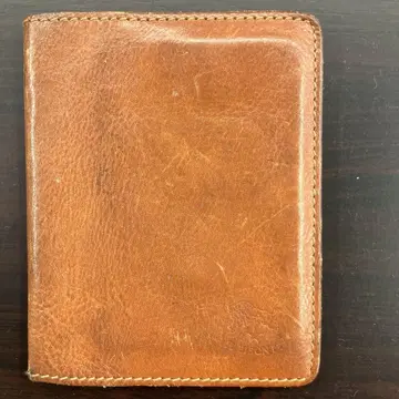 IL BISONTE 브라운 가죽 패스 케이스