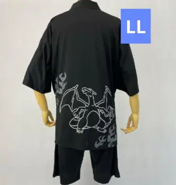 LL 리자몽 남성용 진베이 포켓몬 블랙