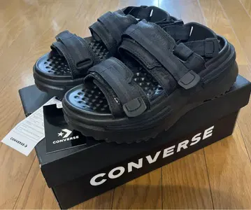 한국 정품 converse 컨버스 통굽 벨트 샌들 BK 스니커즈