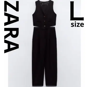 ZARA 자라 올인원 살로펫 점프 수트 블랙 베스트 블랙