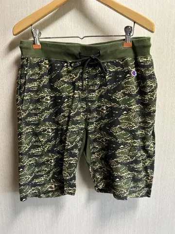챔피온 하프 팬츠 M 타이거 카모