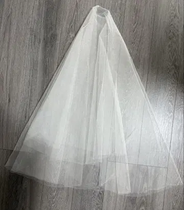 클리어 얇은 명주 롱 웨딩 베일