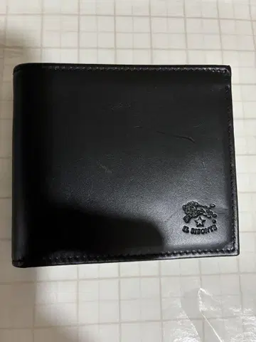 일비종떼 블랙 가죽 접이식 지갑