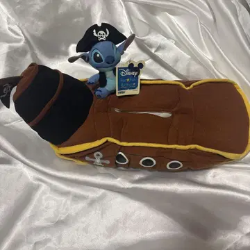 디즈니 스티치 스캄프 해적선 봉제 인형 티슈 케이스