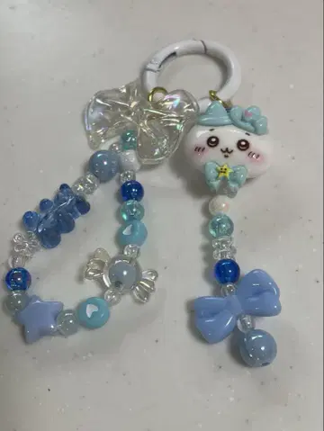 치이카와 (먼작귀) 하치와레 비즈 키링 스트랩