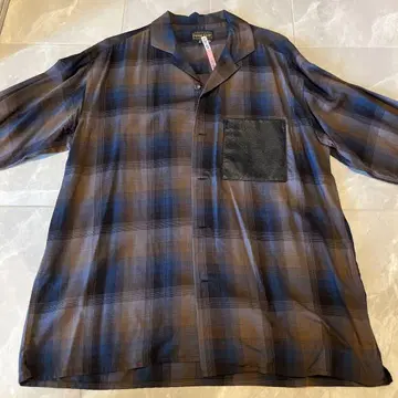PENDLETON 옴브레 체크 무늬 반팔 셔츠 L