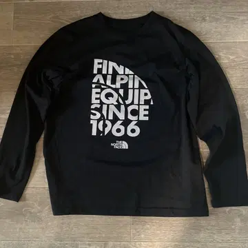THE NORTH FACE 블랙 롱 슬리브 티셔츠 M