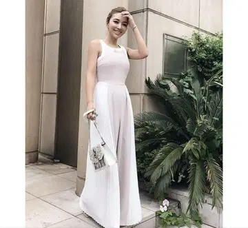 eimy istoire 컬러 블록 플리츠 올인원 베이지 M