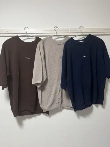 Alpinus 오버 사이즈 자수 로고 티셔츠 3개 세트