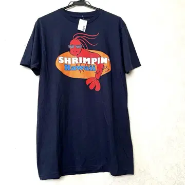Sears SHRIMPIN Kawaii 티셔츠 L 네이비