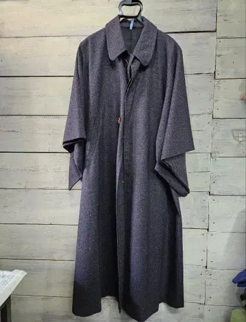 일본 빈티지 오래된 기모노 코트 남성용 롱 코트 망토