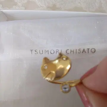 TSUMORI CHISATO 고양이 반지 스톤 포함