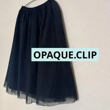 OPAQUE.CLIP 샤샤 스커트 블랙 40L 허리밴딩