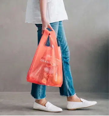 DEAN & DELUCA 메쉬 백 EVA 코랄 오렌지